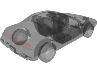 Pontiac Fiero ST Notchback 3D Model