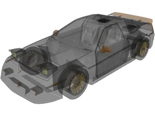 Pontiac Fiero GT Fast back 3D Model