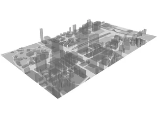 Sejongno in Seoul city South Korea 3D Model