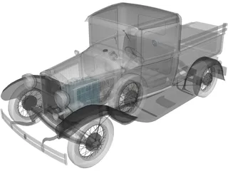 Ford Model A Pickup (1930) 3D Model