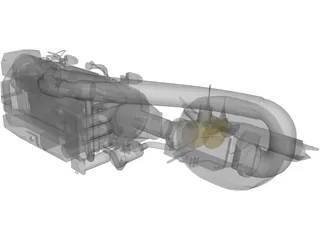 Volvo IPS 750 Engine 3D Model