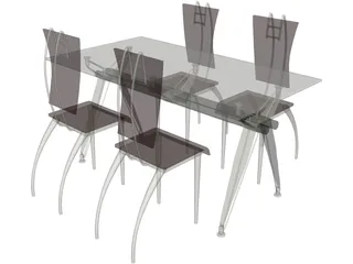 Table Dinner Modern Style 3D Model