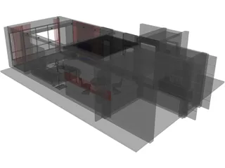 Complex Room Scene 3D Model