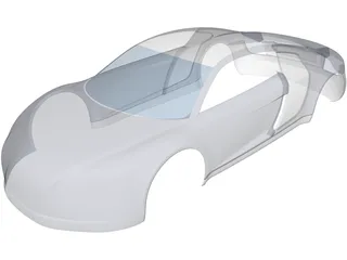 Audi R8 Body 3D Model
