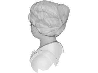 Head and Shoulders of a Statue of a Lady 3D Model