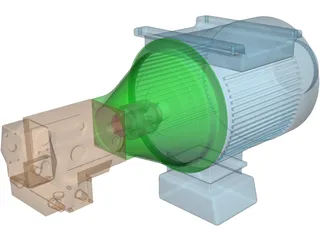 Motor Bellhousing Coupling Pump 3D Model