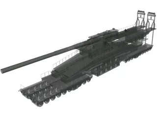 Schwerer Gustav Dora 3D Model - 3DCADBrowser