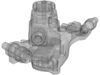 SRAM BB7 Mechanical Disk Brake Caliper 3D Model