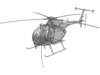 MD Helicopters MH-6/AH-6 Little Bird 3D Model