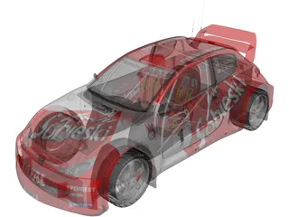 Peugeot 206 WRC 3D Model