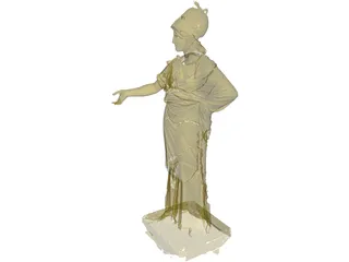 Classical Relief Statue 3D Model
