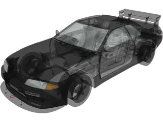 Nissan Skyline Mines R32 (1993) 3D Model