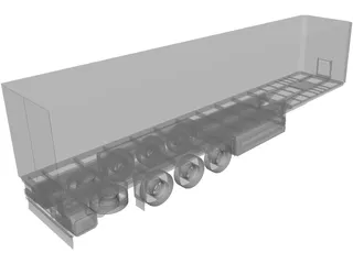 European Semi-Trailer 3D Model