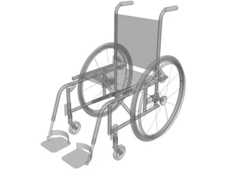 Wheelchair Foldable 3D Model