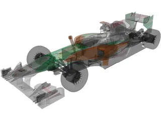 Force India VJM03 F1 (2010) 3D Model