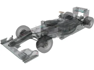 Mercedes-Benz W01 F1 (2010) 3D Model