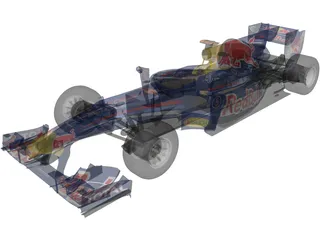 RedBull RB6 F1 (2010) 3D Model