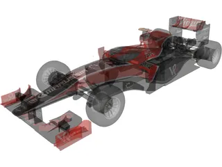 Virgin VR-01 F1 (2010) 3D Model