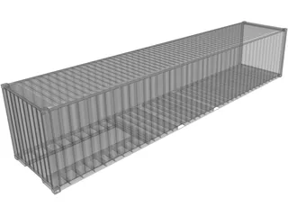 Shipping Container 40` ISO 3D Model