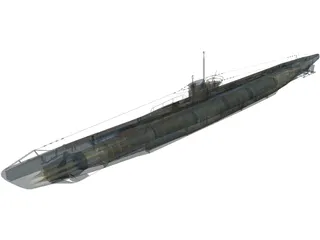 Uboat Type VII 3D Model