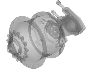 Rohloff Hub 3D Model