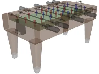 Foosball Table 3D Model