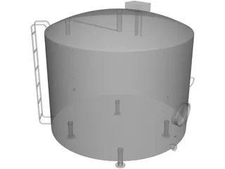 Milk Silo 3D Model