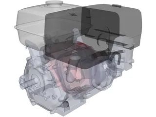 Engine Honda GX340 3D Model