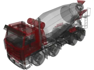 Scania 400 Cement Mixer 3D Model