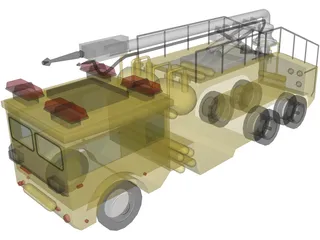 Airport Fire Truck 3D Model