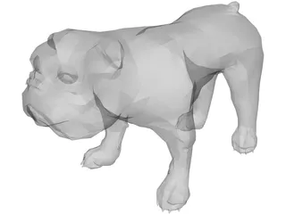 Dog Bulldog 3D Model