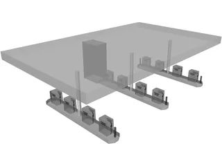 Gas Station 3D Model