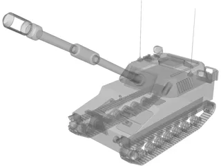 M109A6 Paladin Self-Propelled Howitzer 3D Model