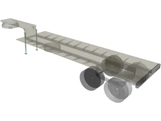 M269A1 Semitrailer Lowbed: Wrecker 3D Model