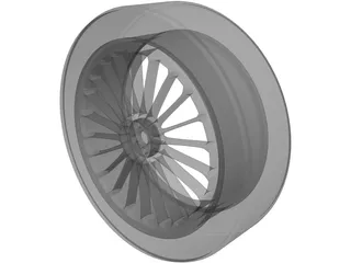 Wheel Rim Metal 3D Model