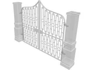 Driveway Gate 3D Model