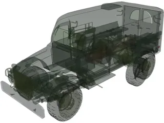 WC54 Allied Ambulance 3D Model