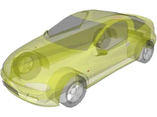 Opel Tigra 3D Model (1997) - 3DCADBrowser
