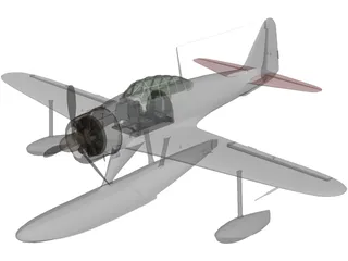 A6M2 N Type 2 Rufe 3D Model