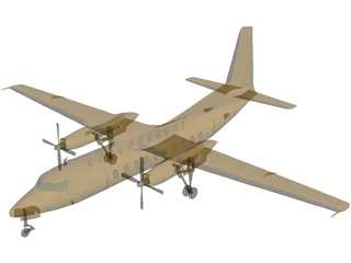 Fokker F27 Friendship 3D Model