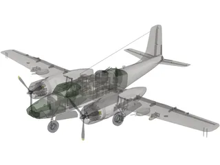 Douglas A-26 Invader 3D Model