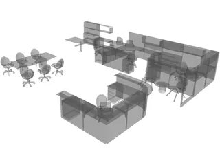 Office Corner 3D Model