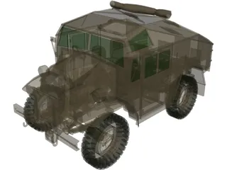 Quad Gun Tractor 3D Model