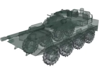 Armoured Car 8x8 3D Model