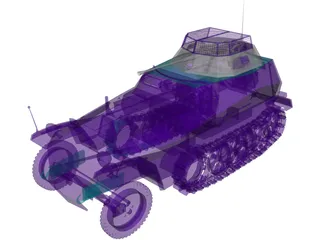 Sd. Kfz. 250/9 3D Model