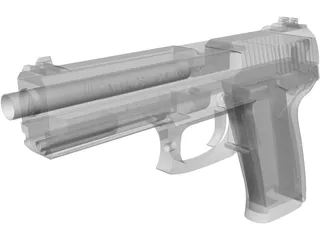 Heckler Koch Mk 23 Socom 3D Model