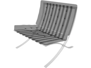 Chair Barcelona Mies Van de Rohe 3D Model