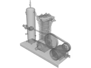 Air Compressor 3D Model