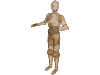 Star Wars C3PO Robot 3D Model