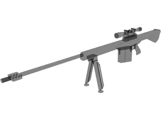 Barret Sniper Rifle 3D Model